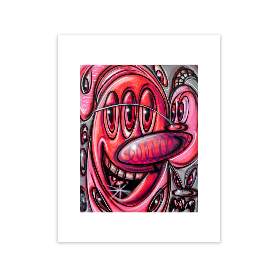Kenny Scharf "ROUGE E" Archival print