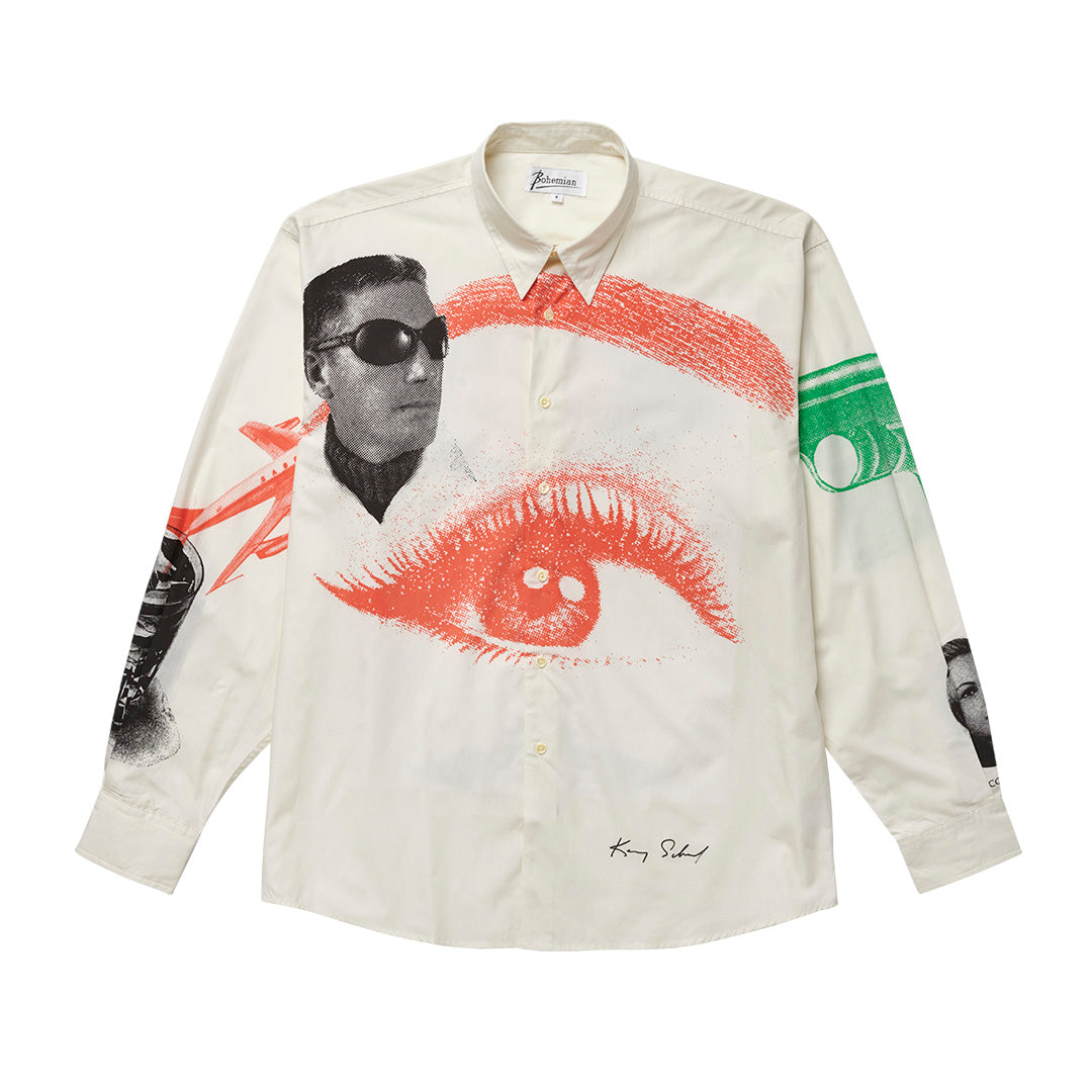 KENNY SCHARF X BOHEMIAN DRESS SHIRT, "DARE TO CALL" 1992