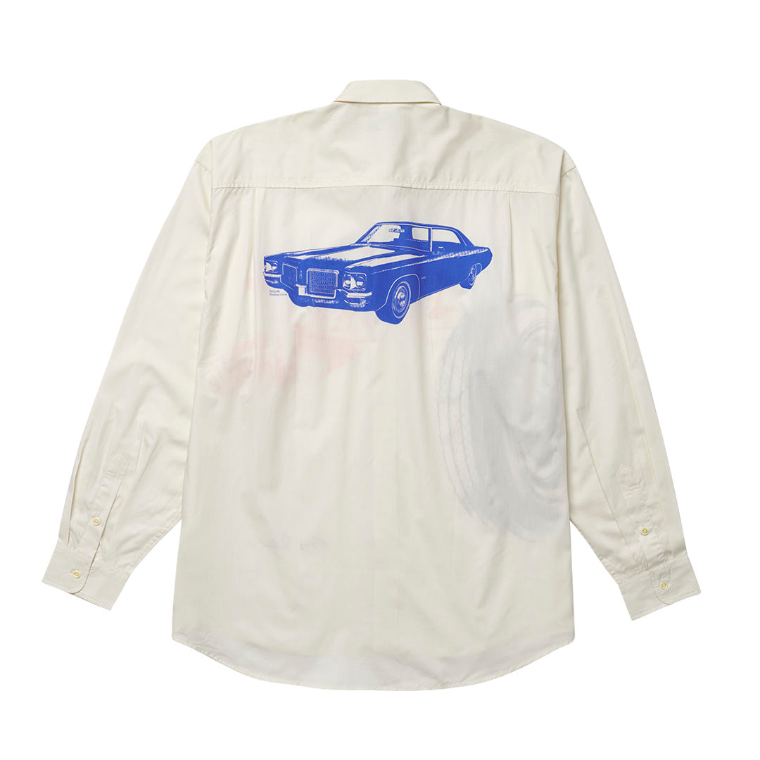 KENNY SCHARF X BOHEMIAN DRESS SHIRT, "TRAVELING FAMILY" 1992