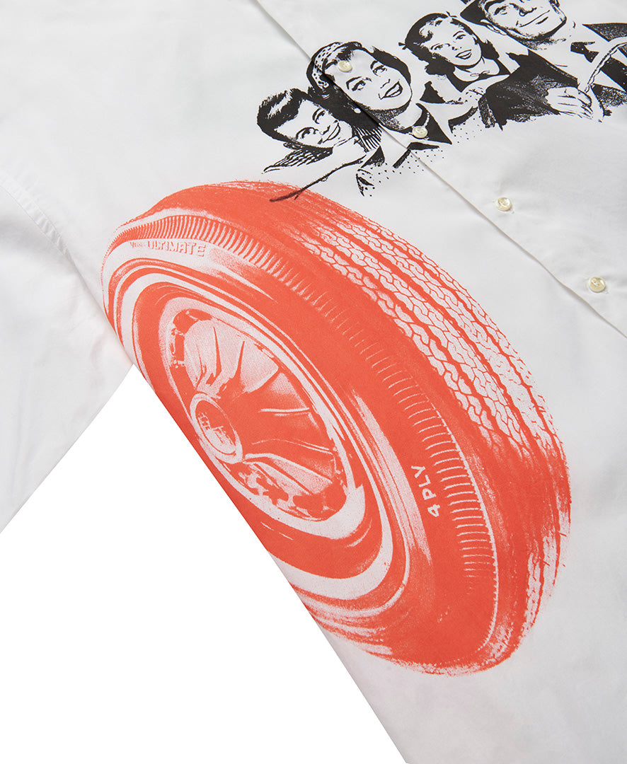 KENNY SCHARF X BOHEMIAN DRESS SHIRT, "TRAVELING FAMILY" 1992