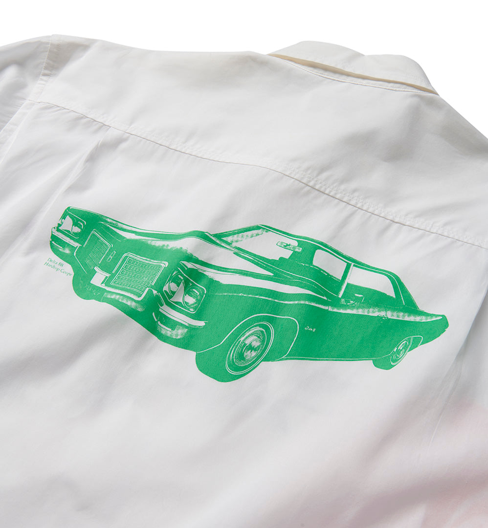 KENNY SCHARF X BOHEMIAN DRESS SHIRT, "TRAVELING FAMILY" 1992