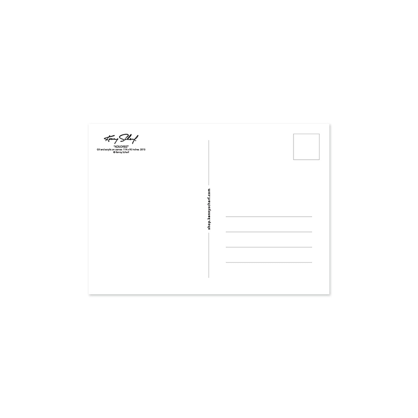 KENNY SCHARF "KOLORBZ" POSTCARD