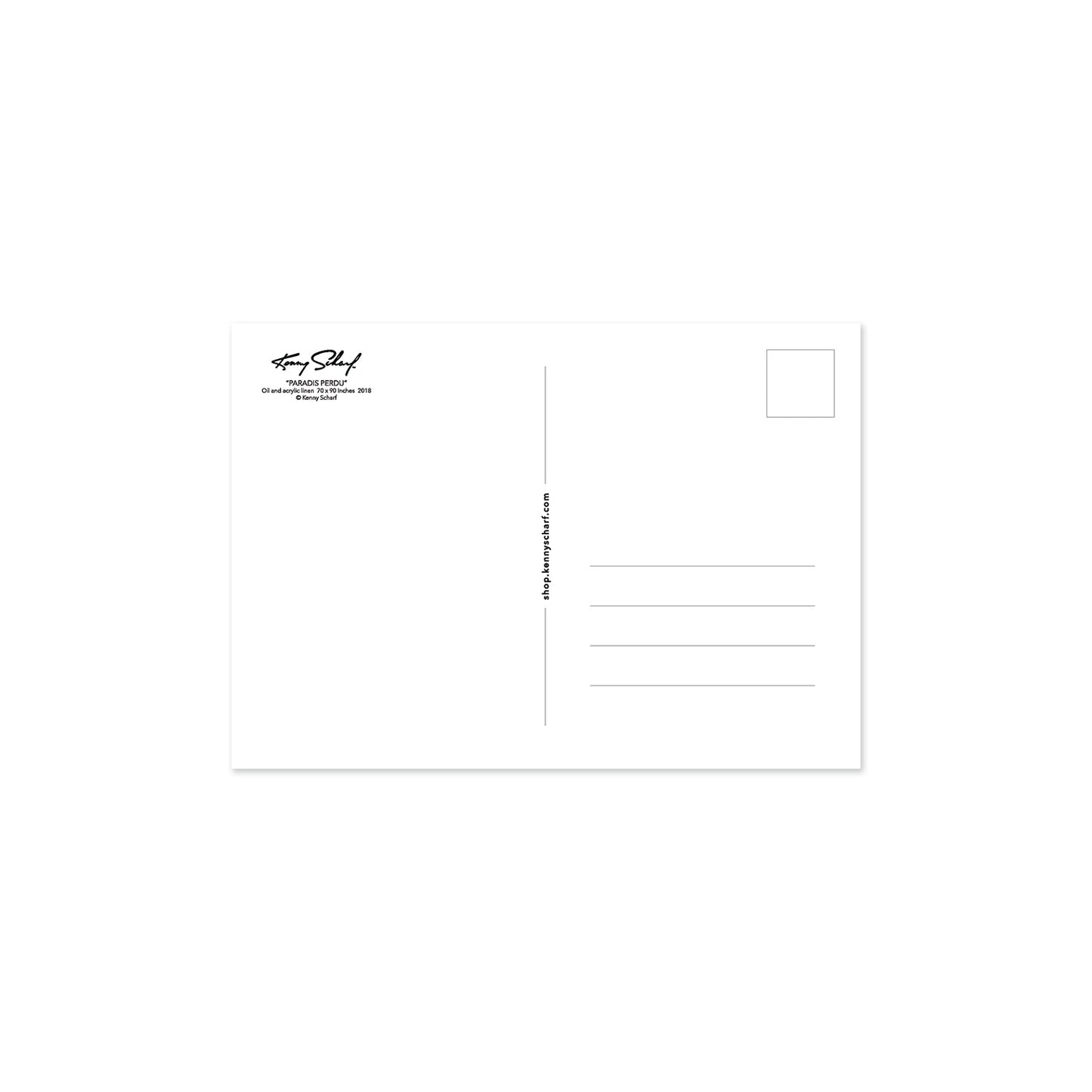 KENNY SCHARF "PARADIS PERDU" POSTCARD