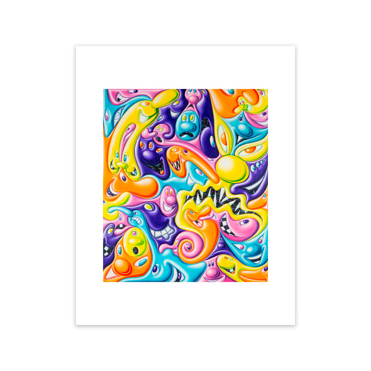 Kenny Scharf "BLOBZ R US" Archival print