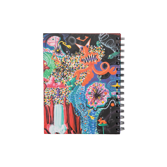Kenny Scharf “When The Worlds Collide” Hardcover Spiral Notebook