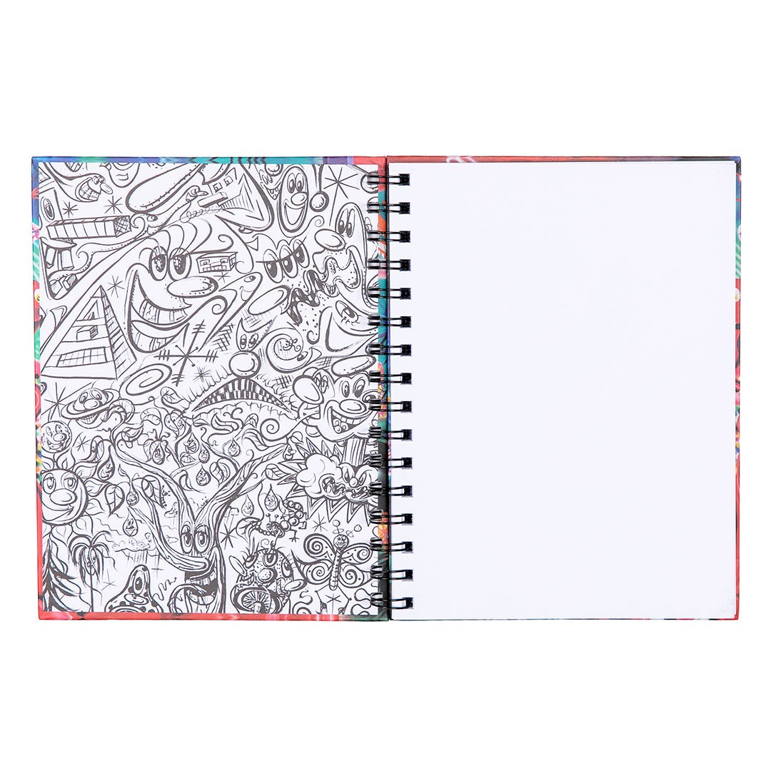 Kenny Scharf “When The Worlds Collide” Hardcover Spiral Notebook