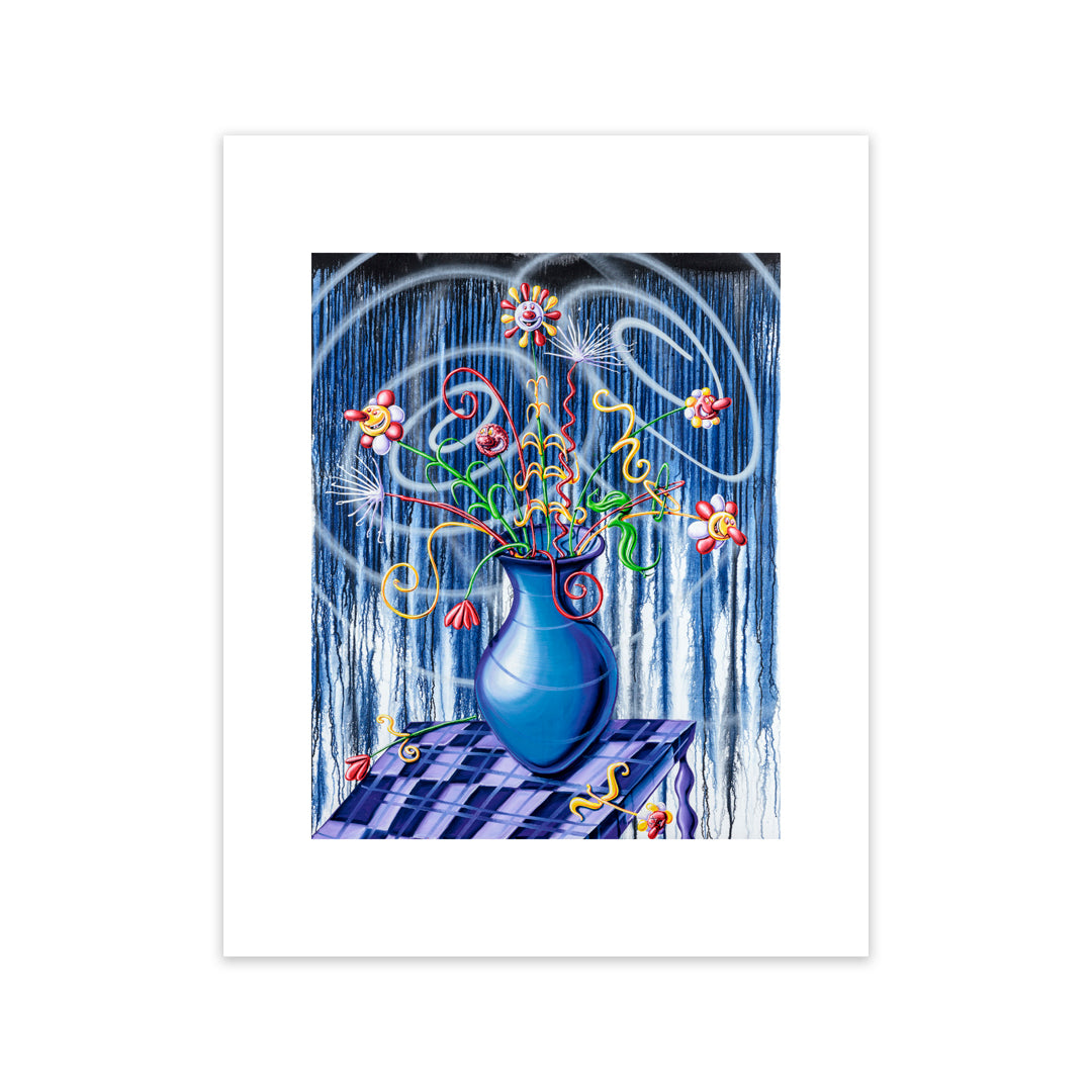 Kenny Scharf "FLORES FLORES FLORES" Archival print