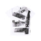 KENNY SCHARF BLOW UP & MICROWAVE TEXT COLLAGE GRAPHIC TEE