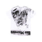 KENNY SCHARF BLOW UP & MICROWAVE TEXT COLLAGE GRAPHIC TEE