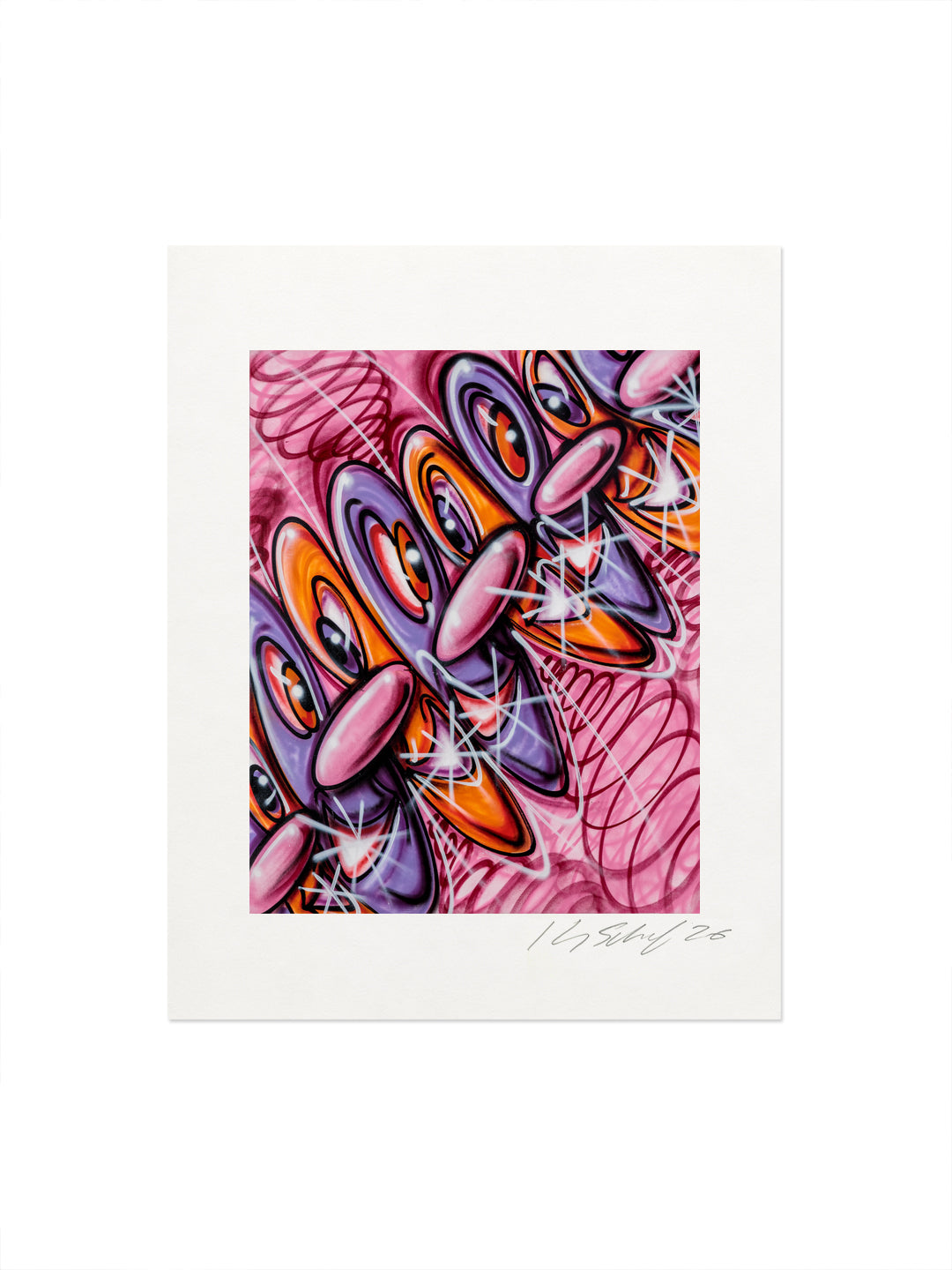 Kenny Scharf “SCHNOZEZ” 2022, Archival Print
