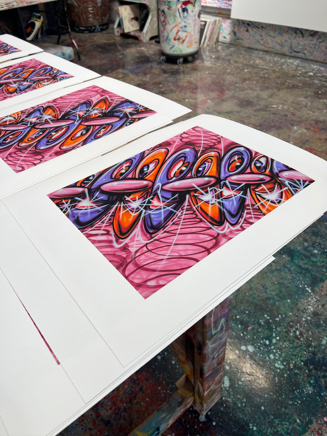 Kenny Scharf “SCHNOZEZ” 2022, Archival Print