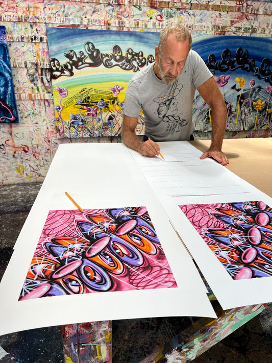 Kenny Scharf “SCHNOZEZ” 2022, Archival Print
