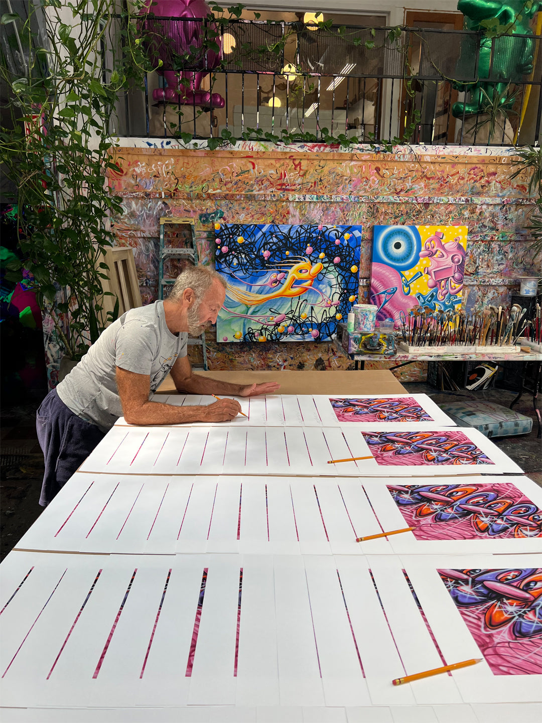 Kenny Scharf “SCHNOZEZ” 2022, Archival Print