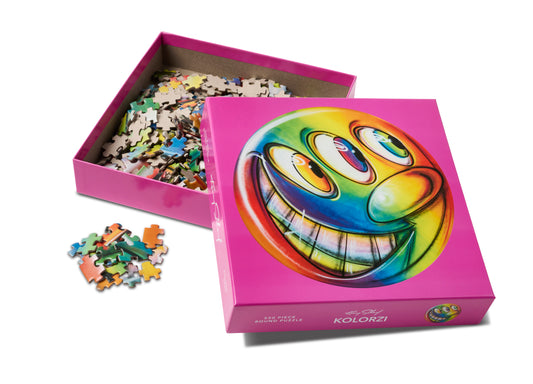 KENNY SCHARF KOLORZI 500 PIECE ROUND PUZZLE