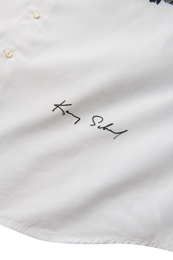 KENNY SCHARF X BOHEMIAN DRESS SHIRT, "TRAVELING FAMILY" 1992