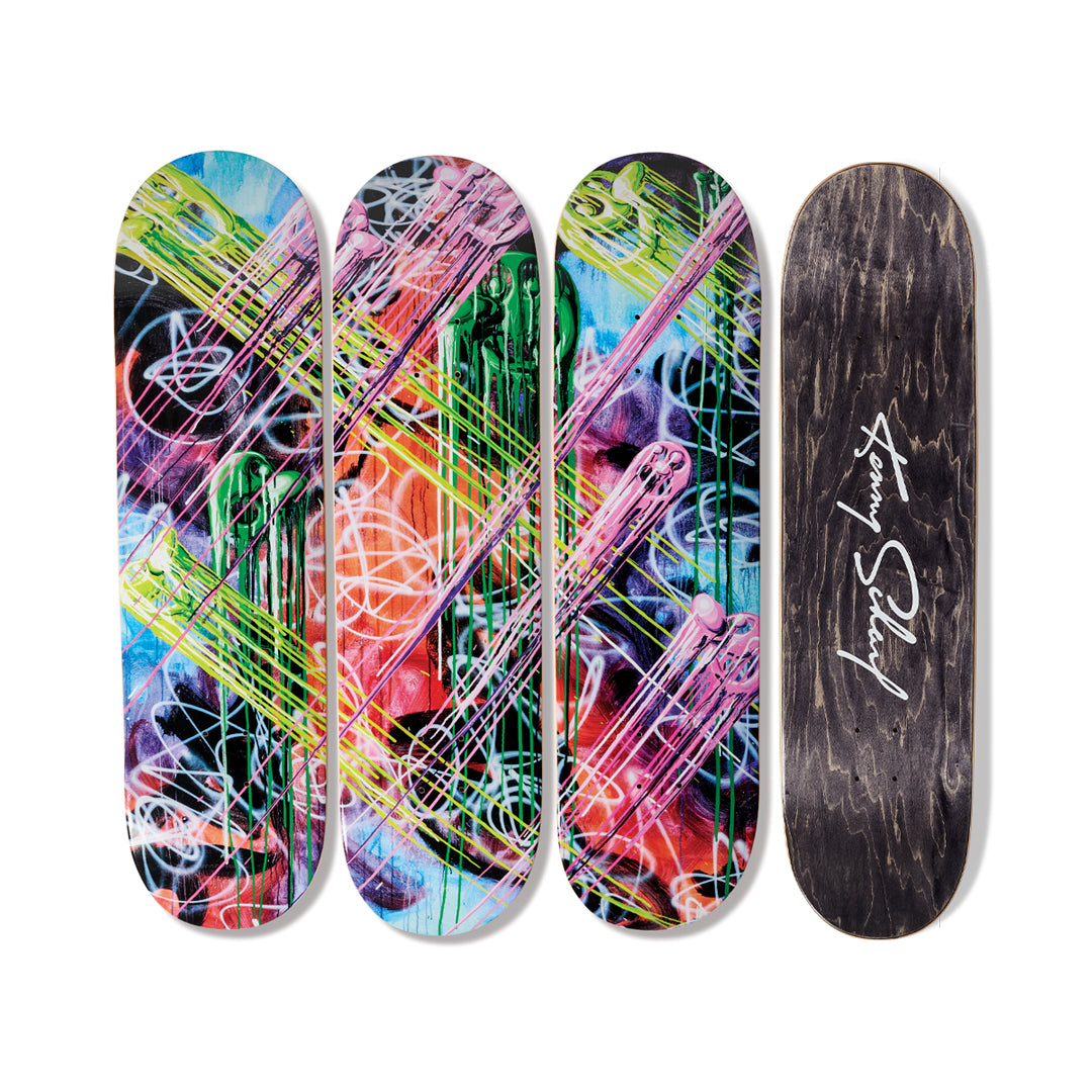 SIGNED "DRIP CITY" LIMITED EDITION TRIPTYCH SKATEBOARD COLLECTION